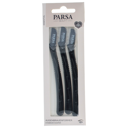 Trimmer negru pentru sprancene si par facial, 3 bucata, Parsa