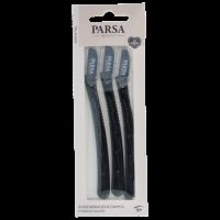 Trimmer negru pentru sprancene si par facial, 3 bucata, Parsa