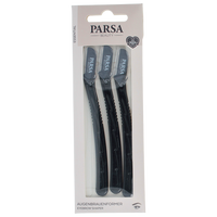 Trimmer negru pentru sprancene si par facial, 3 bucata, Parsa