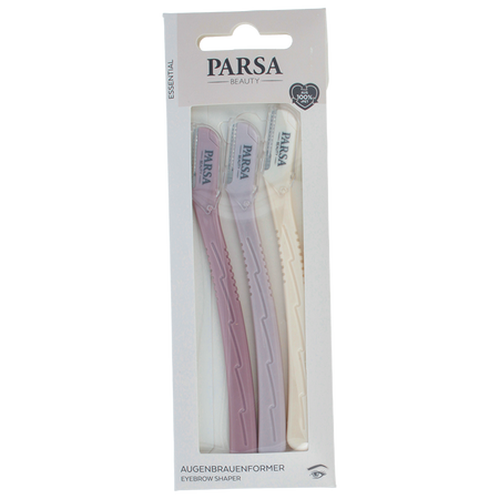 Trimmer colorat pentru sprancene si par facial, 3 bucati, Parsa