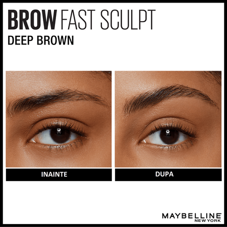 Mascara gel pentru definirea sprancenelor Nuanta 06 Deep Brown Brow Fast Sculpt, 2.8 g, Maybelline 553344