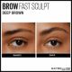 Mascara gel pentru definirea sprancenelor Nuanta 06 Deep Brown Brow Fast Sculpt, 2.8 g, Maybelline 553344