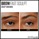 Mascara gel pentru definirea sprancenelor Nuanta 06 Deep Brown Brow Fast Sculpt, 2.8 g, Maybelline 553344