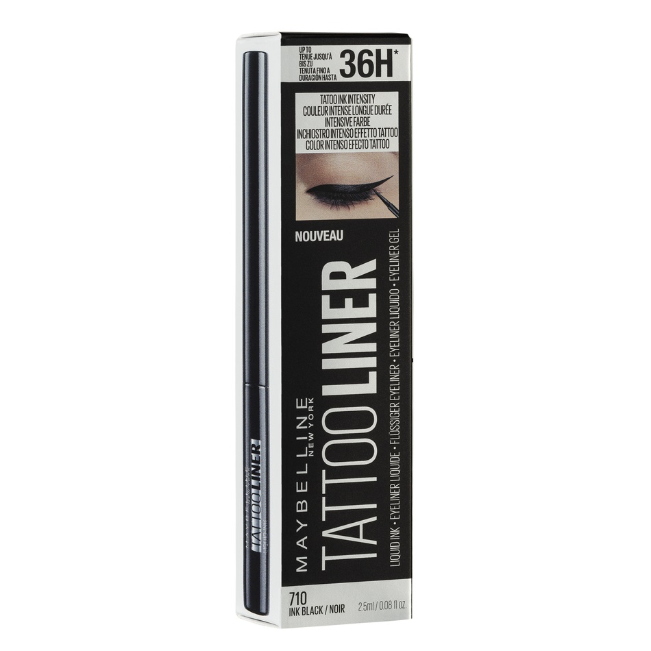 Tus lichid rezistent Nuanta Black Tattoo Liner Liquid Ink, 2.5 ml, Maybelline