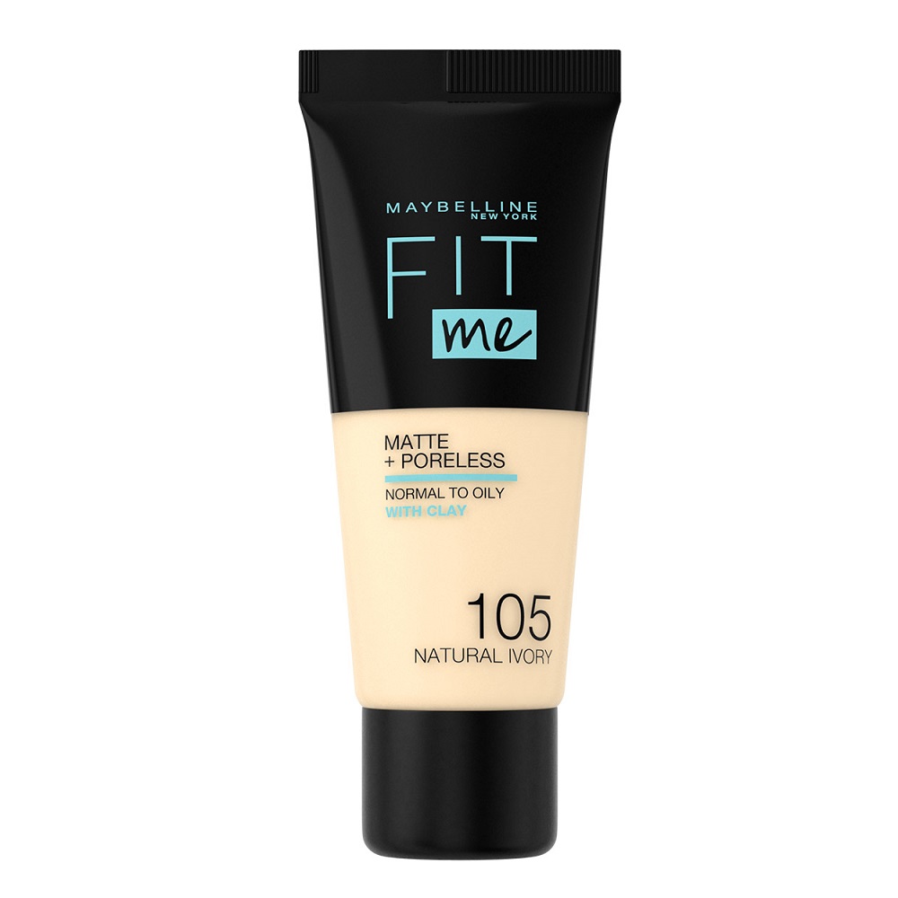 Fond de ten mat Nuanta 105 Natural Ivory Fit Me, 30 ml, Maybelline