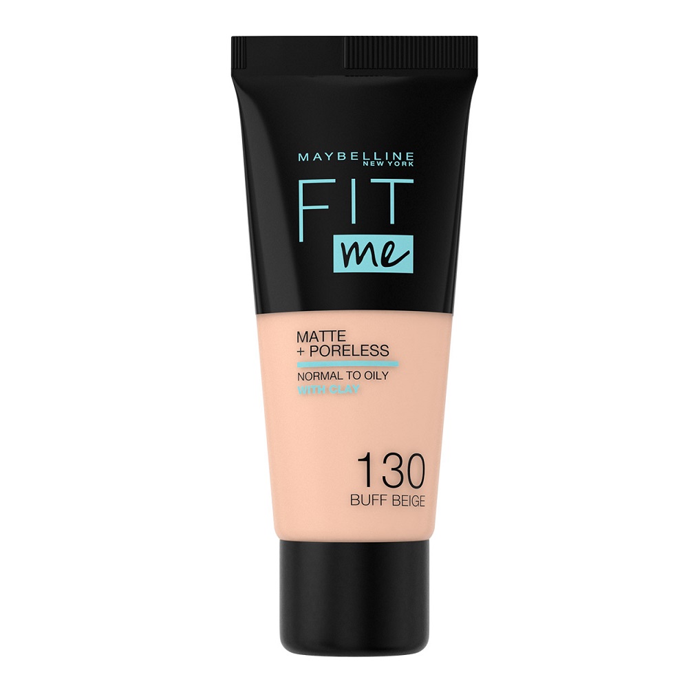 Fond de ten mat Nuanta 130 Buff Beige Fit Me, 30 ml, Maybelline