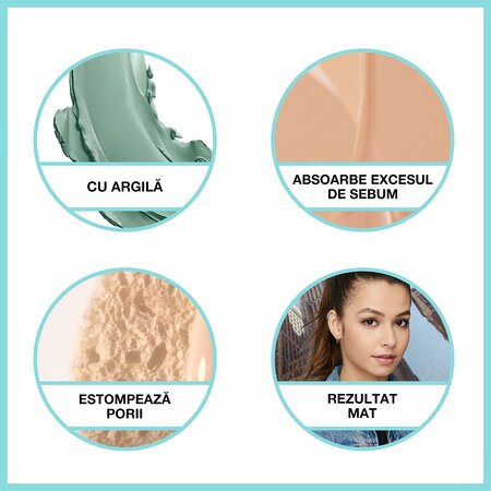 Fond de ten mat 130 Buff Beige Fit Me, 30 ml, Maybelline 555448