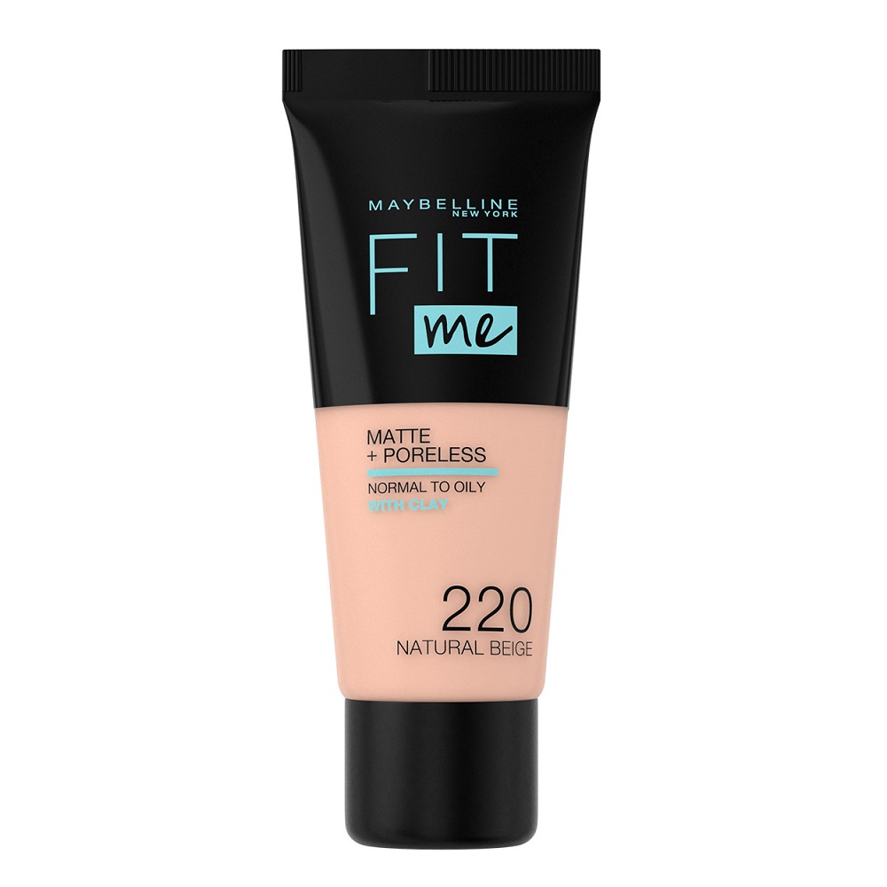 Fond de ten mat Nuanta 220 Natural Beige Fit Me, 30 ml, Maybelline