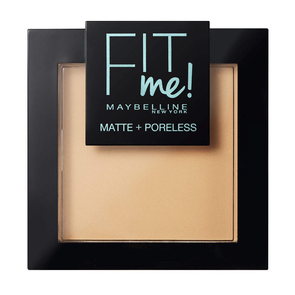 Pudra compacta Nuanta 130 Buff Beige Fit Me Matte & Poreless, 9 g, Maybelline