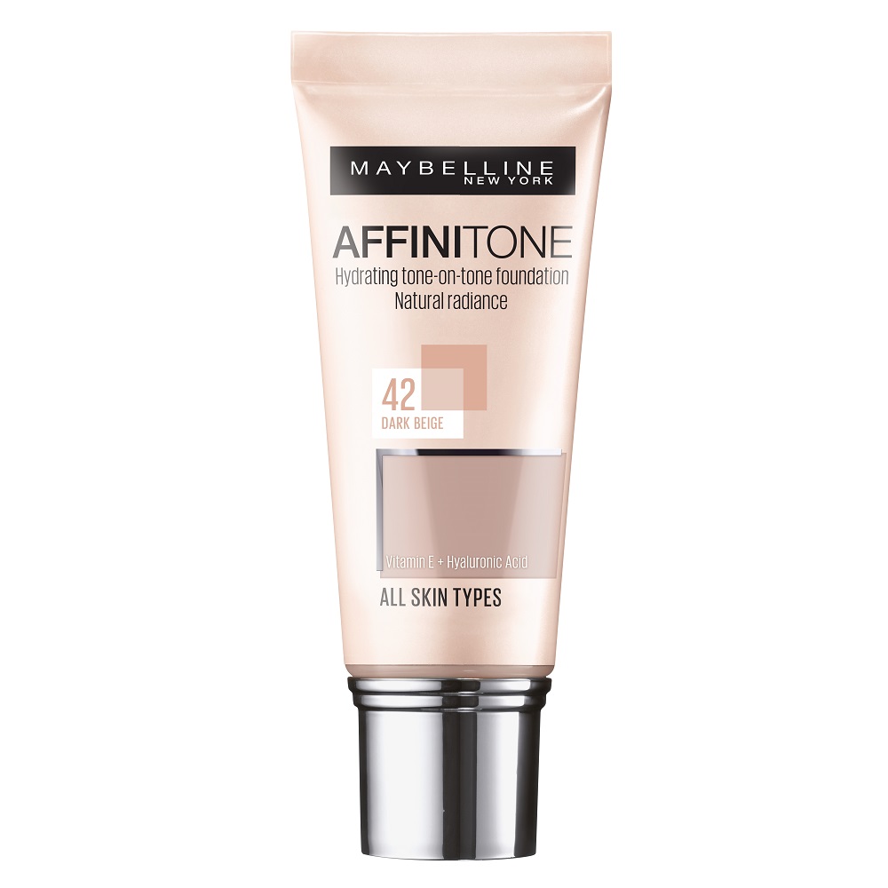 Fond de ten hidratant Nuanta 42 Dark Beige Affinitone, 30 ml, Maybelline