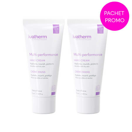 Pachet Crema hidratanta pentru maini Multi-Performance, 50 ml + 50 ml, Ivatherm 544902