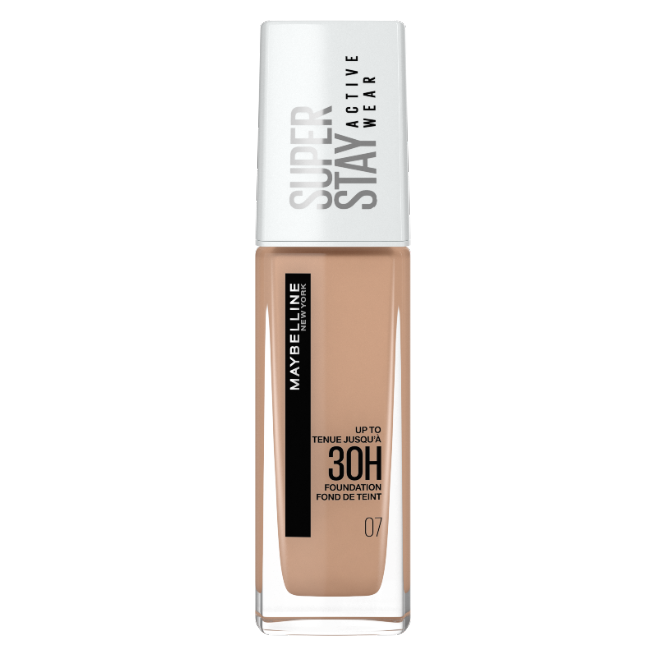 Fond de ten cu acoperire ridicata Nuanta 07 Classic Nude SuperStay Active Wear, 30 ml, Maybelline