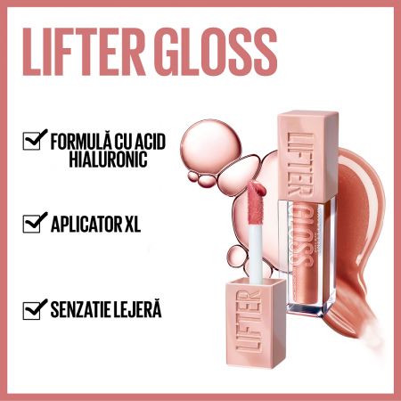 Luciu de buze Nuamta 009 Topaz Lifter Gloss, 5.4 ml, Maybelline 553714