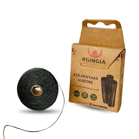 Ata dentara subtire cerata si mentolata, 50 m, Gingia