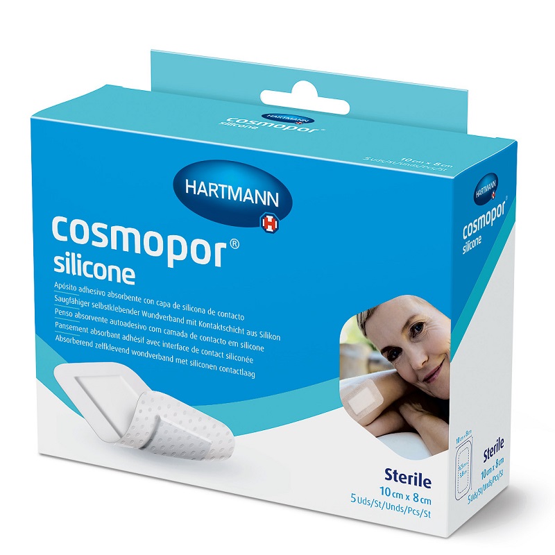 Plasturi autoadezivi Cosmopor silicone 10 x 8 cm, 5 bucati, Hartmann