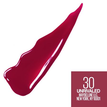 Ruj lichid rezistent cu stralucire de vinil Nuanta 30 Unrivaled SuperStay Vinyl Ink, 4.2 ml, Maybelline 554060