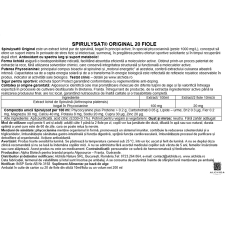 Spirulysat original, 20 fiole, Algosource 706091
