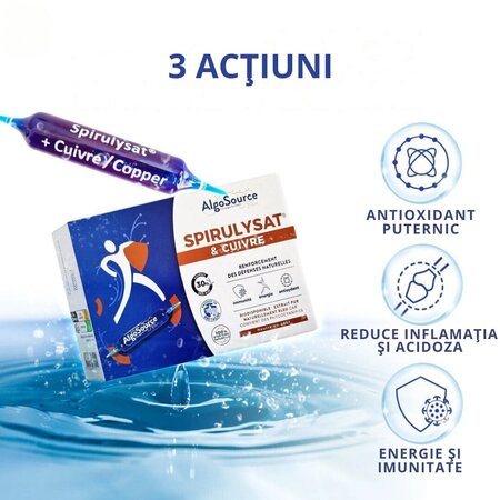 Spirulysat și cupru, 20 fiole, Algosource 625247