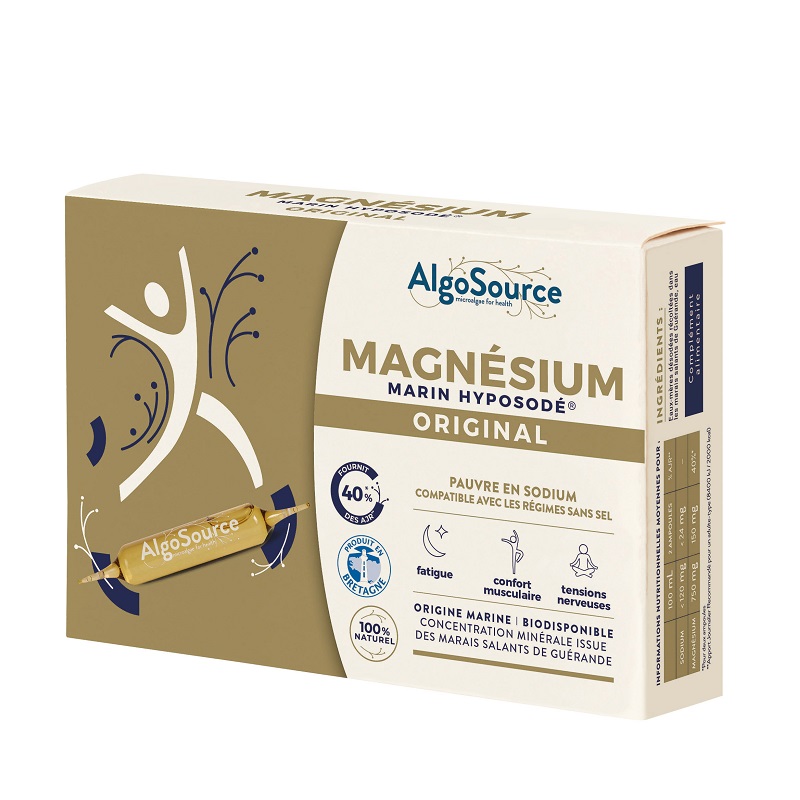 Magneziu marin hyposodic original, 20 fiole, Algosource