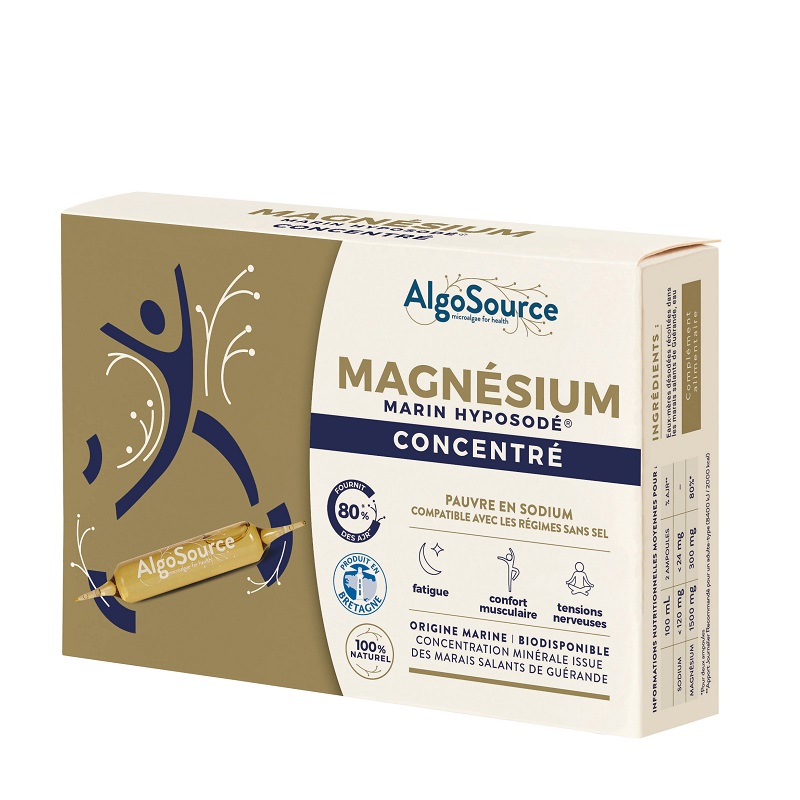 Magneziu marin hyposodic concentrat, 20 fiole, Algosource