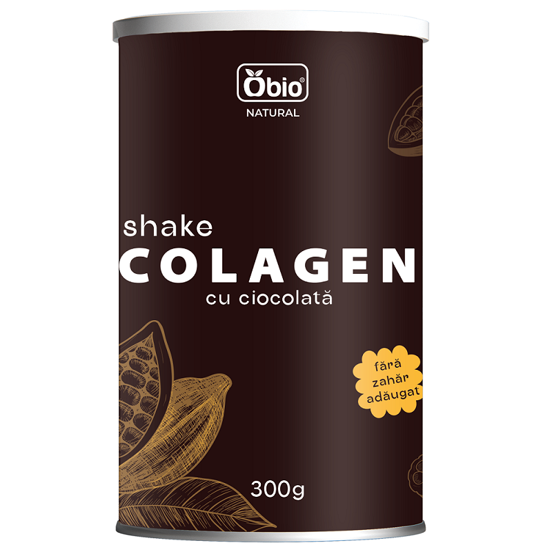 Colagen Shake cu ciocolata, 300 g, Obio