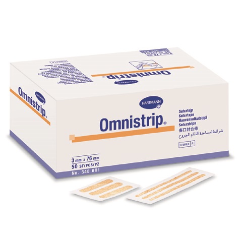 Plasturi sub forma de stripuri sterile Omnistrip, 3x76 mm, 50 bucati, Hartmann