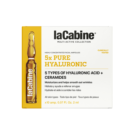 Fiole de fata hidratante 5XPure Hyaluronic, 10 fiole, La Cabine 720012