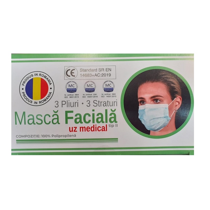 Masti faciale pentru uz medical Tip II, 50 bucati, Ann Reeves