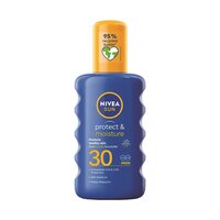 Spray hidratant pentru corp cu SPF30 Protect & Moisture, 200 ml, Nivea Sun