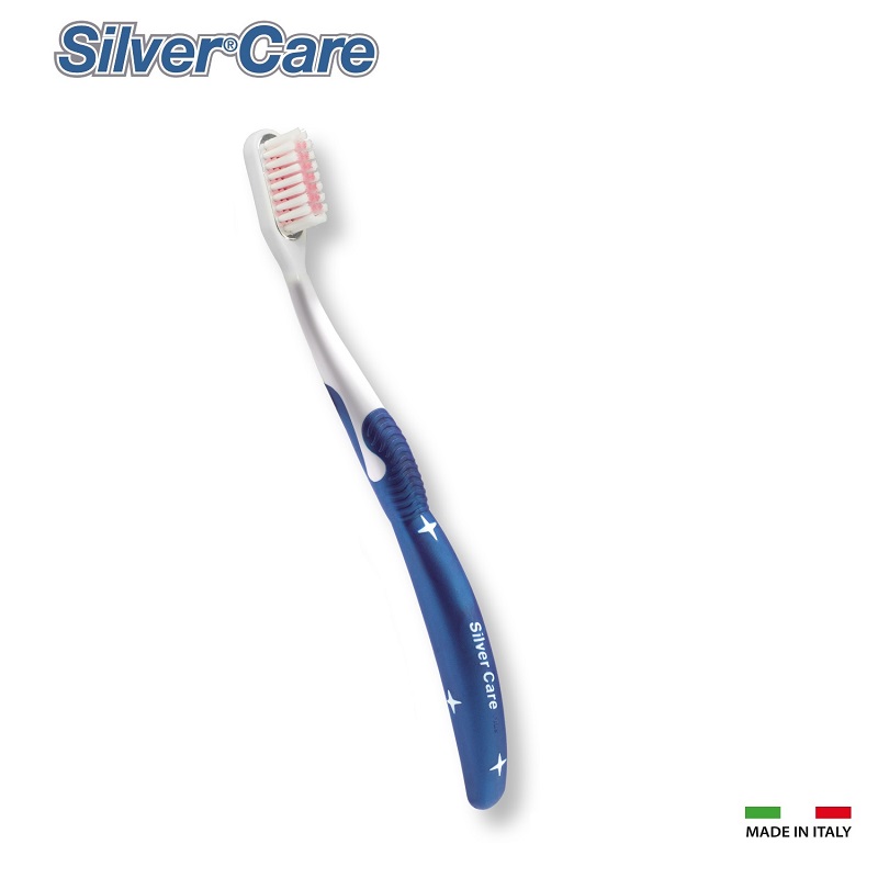 Periuta de dinti soft Albastra + 1 rezerva interschimbabila, Silver Care