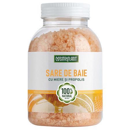 Sare de baie cu miere si propolis, 1000 g, Viorica