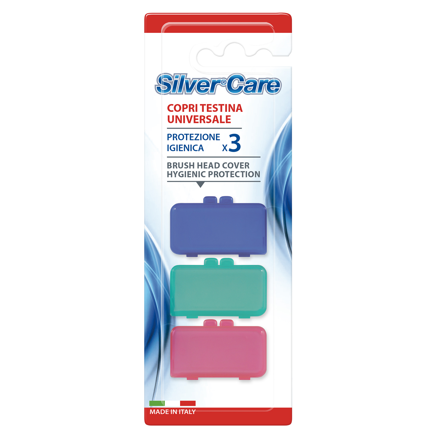 Set capace protectie pentru periuta de dinti, 3 bucati, Silver Care