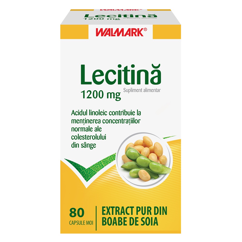 Lecitina, 1200 mg, 80 capsule, Walmark