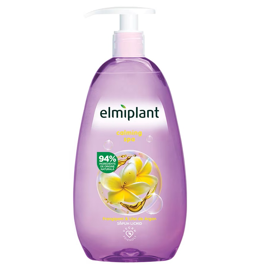 Sapun lichid cu frangipani si ulei de argan Calming Spa, 500 ml, Elmiplant