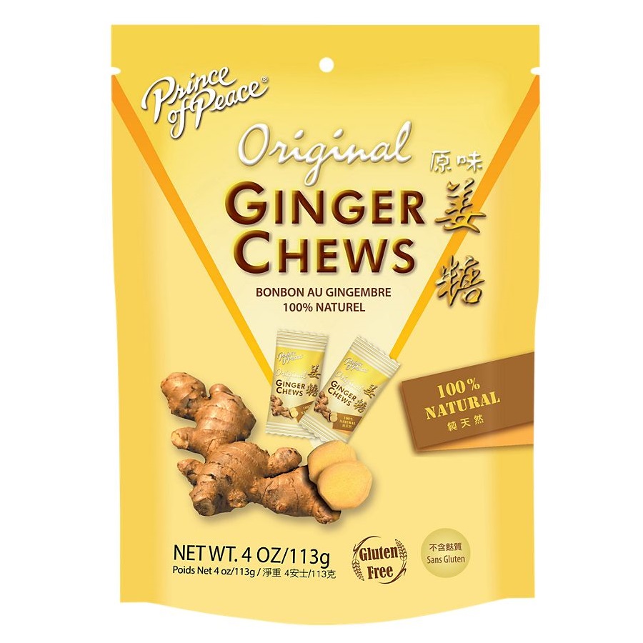 Caramele cu ghimbir fara gluten Ginger Chews, 28 bucati, Prince of Peace