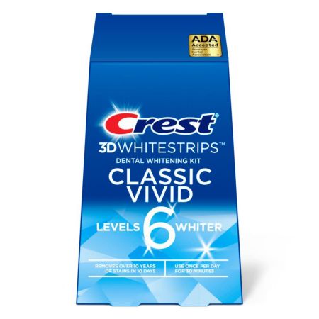 Benzi pentru albirea dintilor 3D White Whitestrips Vivid, 20 benzi, Crest