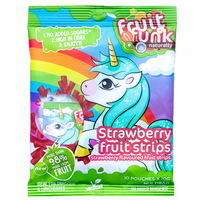 Gustare din fructe cu capsuni Unicorn, 100 g, Fruitfunk
