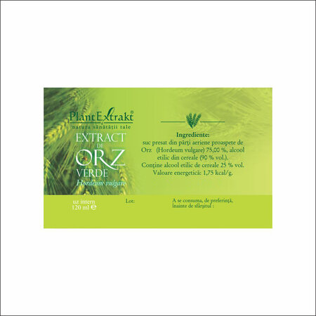 Extract de orz verde, 120 ml, Plant Extrakt 733019