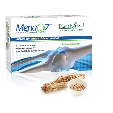 MenaQ7 vitamina K2 naturala, 30 capsule, Plant Extrakt 734115