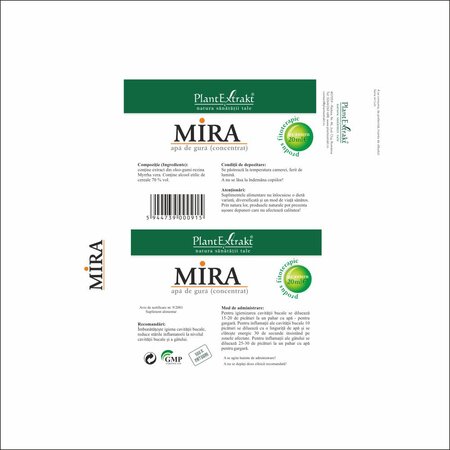 Apa de gura Mira, 20 ml, Plant Extrakt 734126