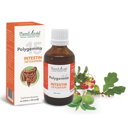 Polygemma 15, Intestin detoxifiere, 50 ml, Plant Extrakt 731820