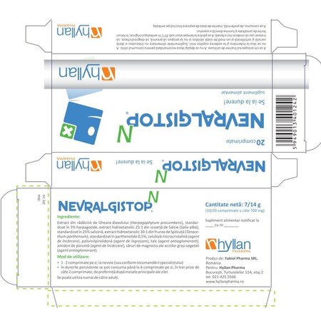 Nevralgistop N, 20 comprimate, Hyllan 702112