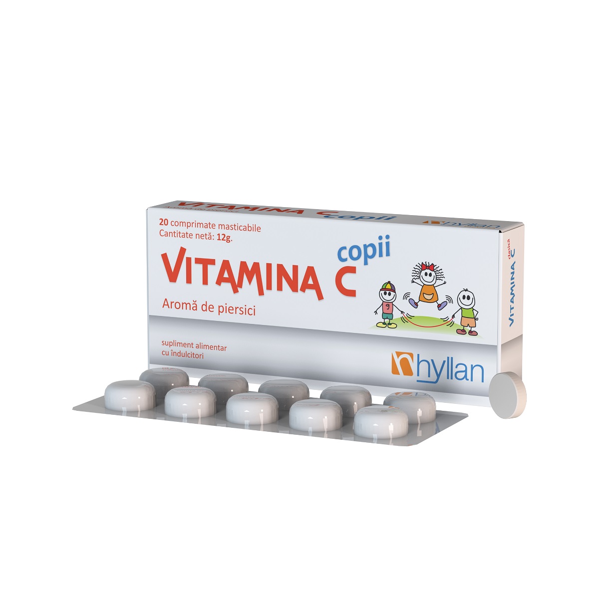 Vitamina C pentru copii, 20 comprimate, Hyllan