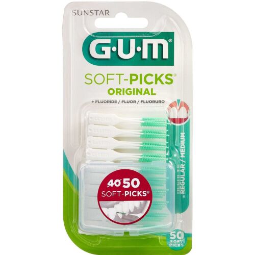 Perii interdentare Soft Picks, M, 50 bucati, Sunstar Gum