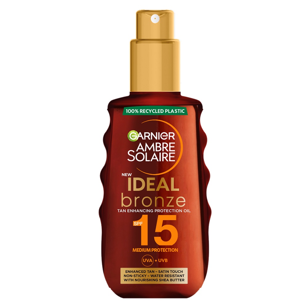 Ulei de corp cu protectoe solara SPF 15 Ideal Bronze Ambre Solaire, 150 ml, Garnier