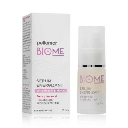 Serum energizant pentru ten uscat Biome, 15 ml, Pellamar