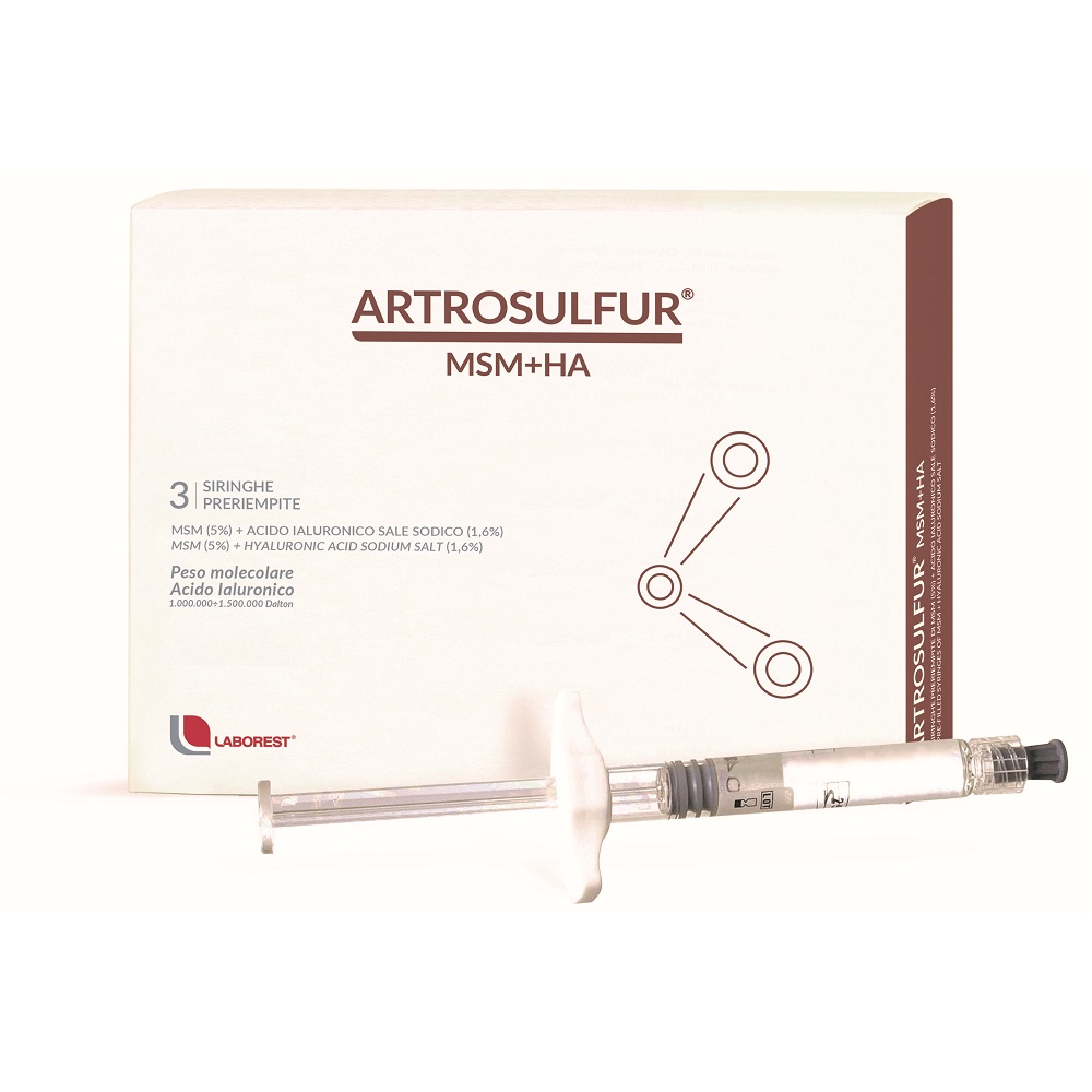 Seringa preumpluta MSM + Acid Hialuronic, 3 bucati, Artrosulfur