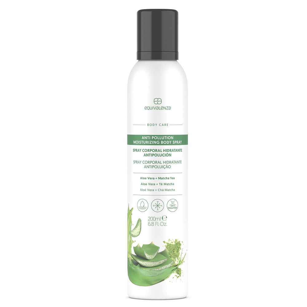 Spray de corp hidratant anti-poluare cu aloe vera, 200 ml, Equivalenza