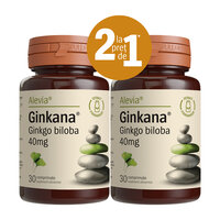 Pachet Ginkana Ginkgo Biloba, 40 mg, 30+30 comprimate, Alevia