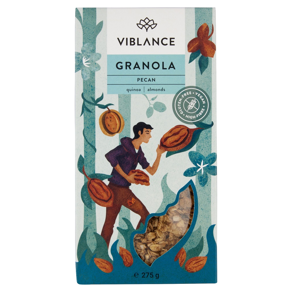 Granola cu nuci pecan fara gluten, 275 g, Viblance